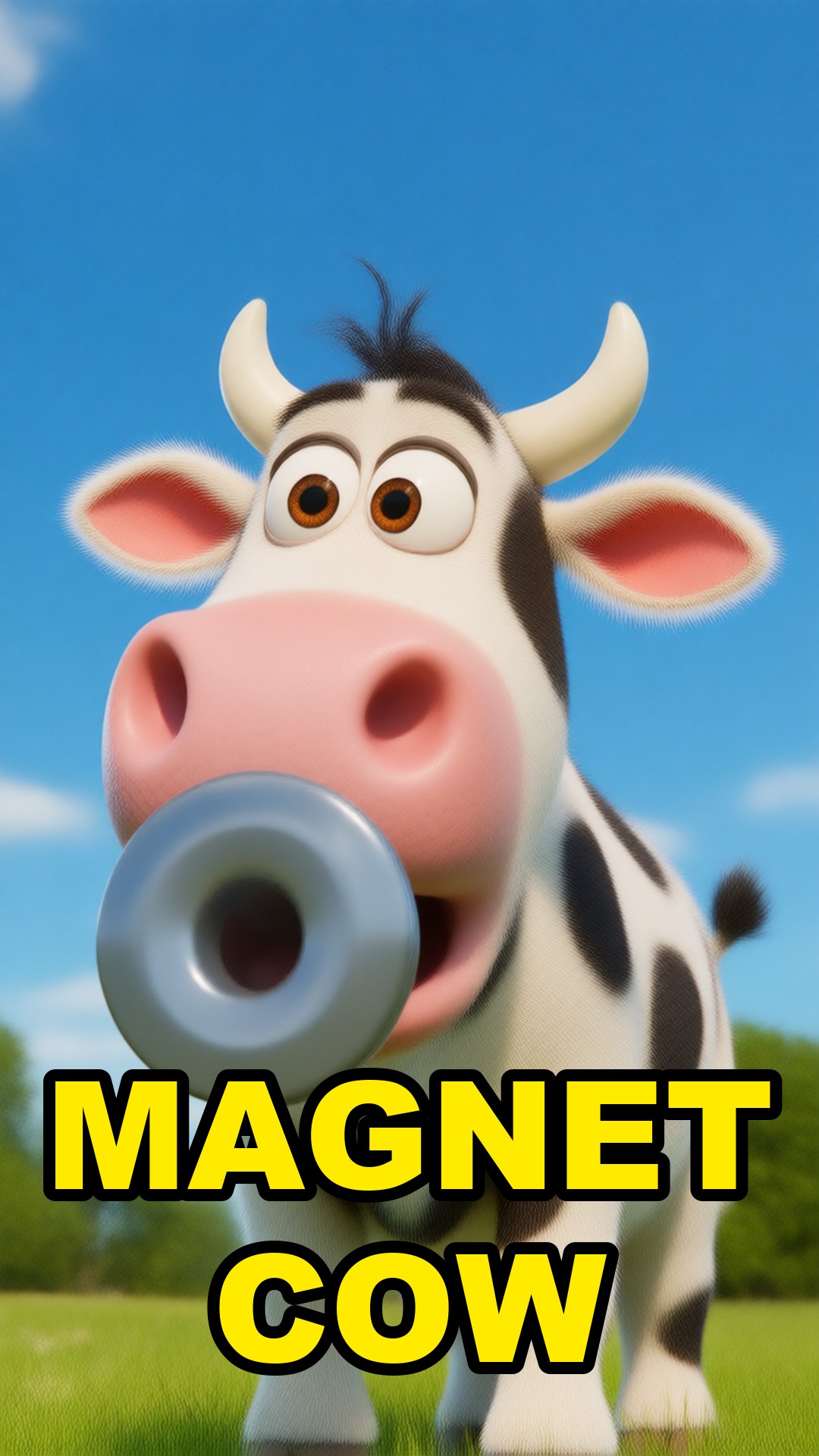 Cartoon illustration: Why Farmers Make Cows Swallow Magnets