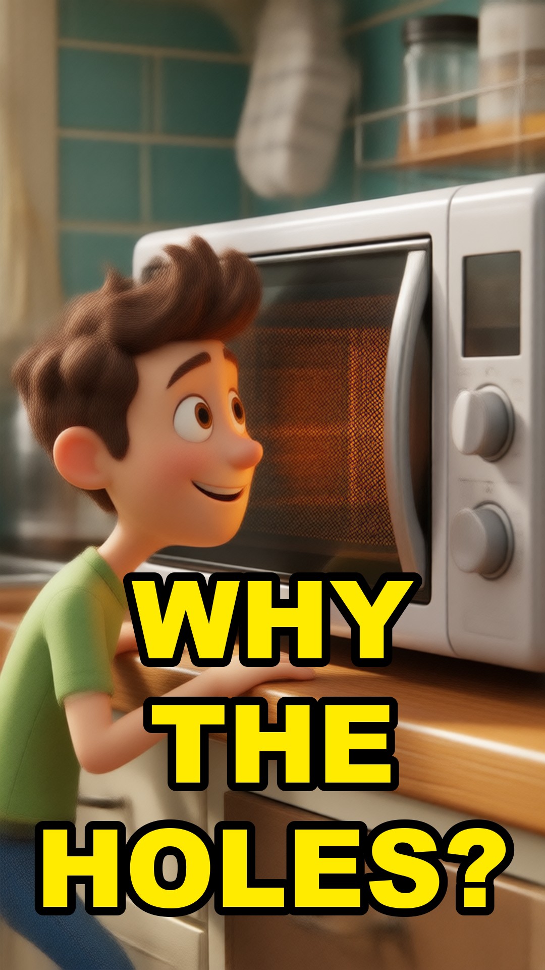 Cartoon illustration: Why Your Microwave Door Is Covered In Tiny Holes