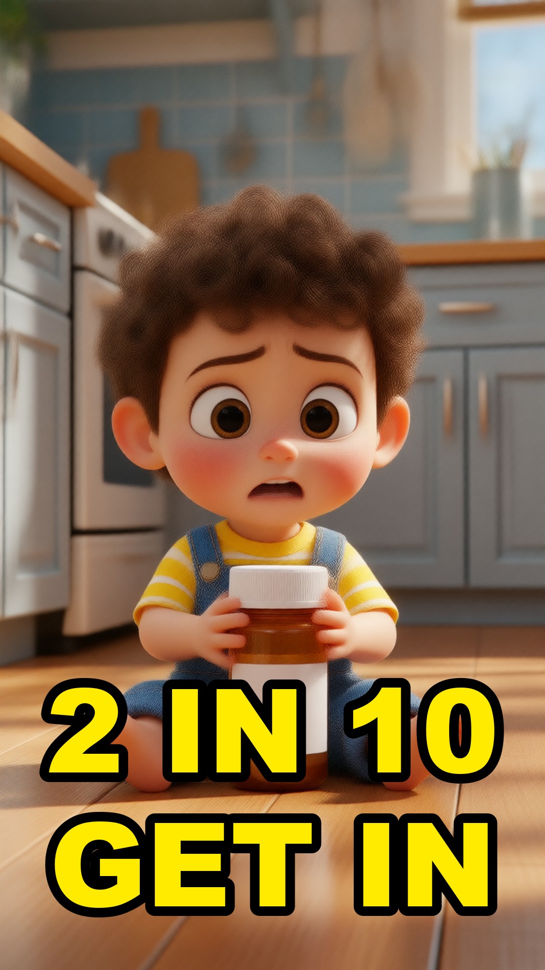 Cartoon illustration: How Pill Bottle Caps Outsmart Most Toddlers