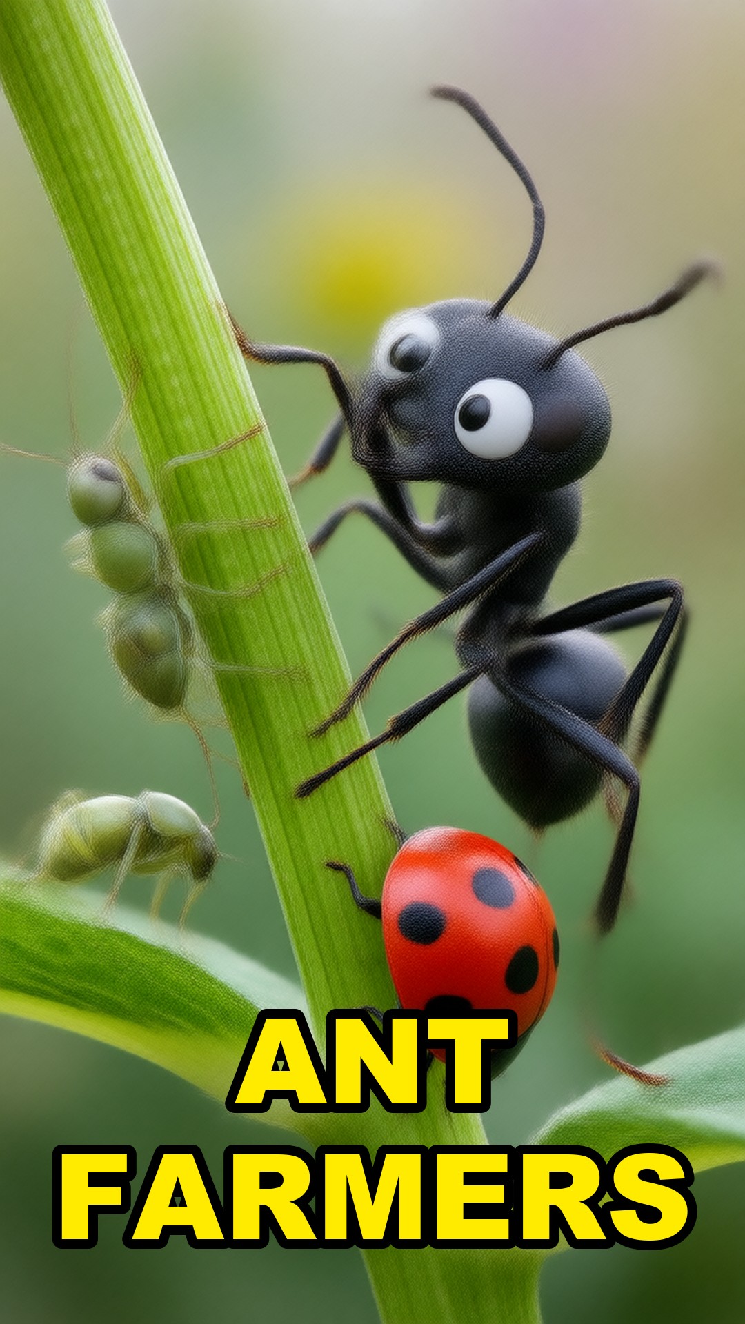 Cartoon illustration: These Ants Farm Bugs And Rip Off Their Wings