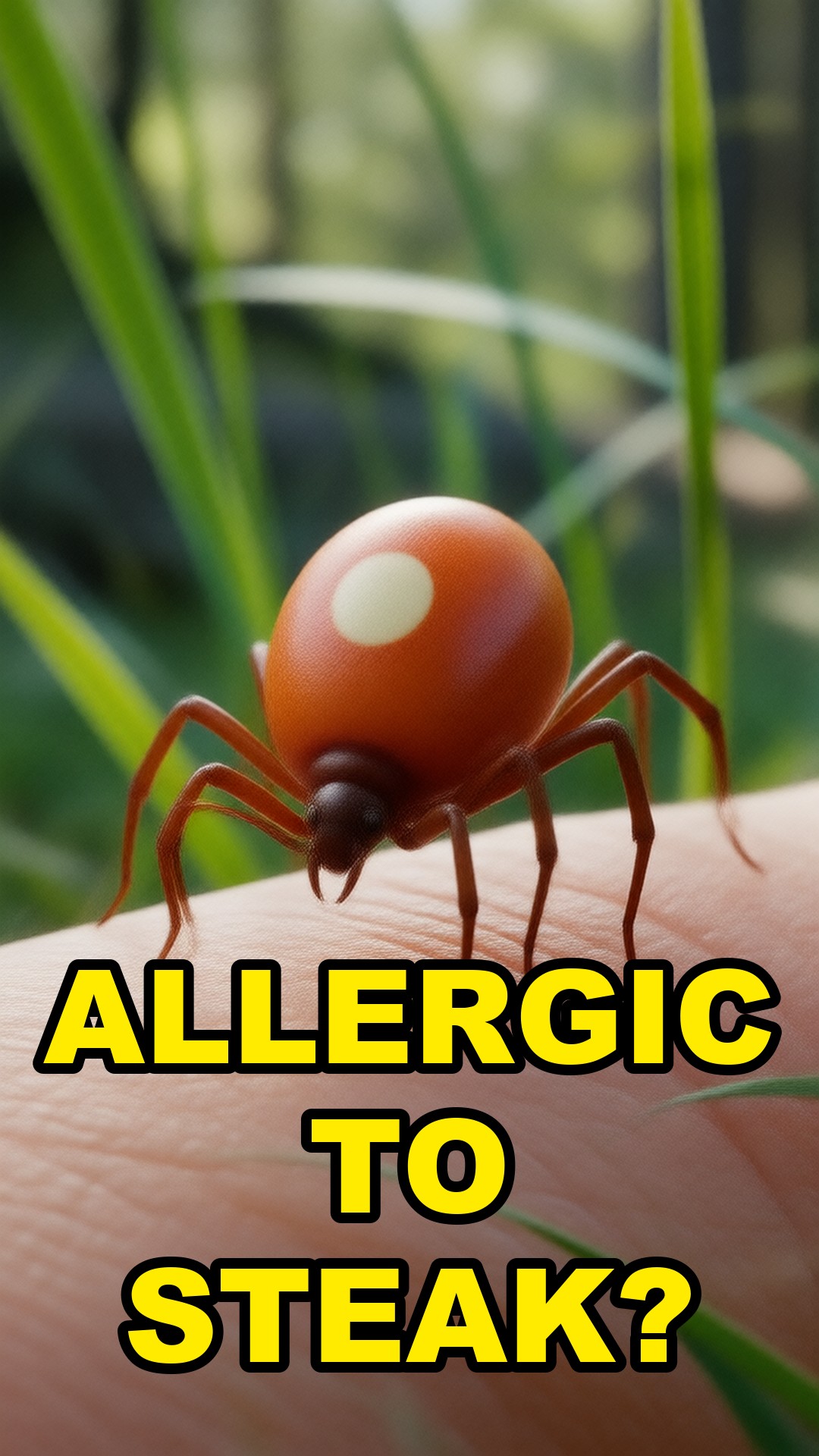 Cartoon illustration: One Tick Bite Can Make You Allergic To Steak