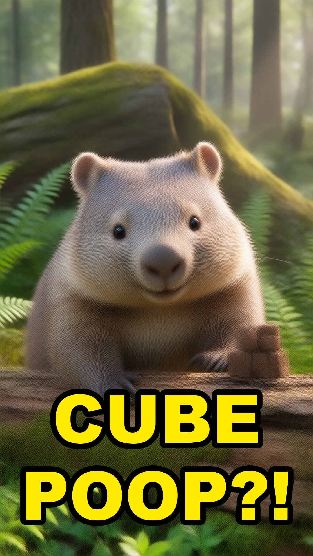 Cartoon illustration: Why Wombats Poop Cubes
